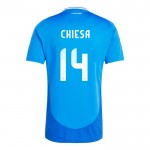 Günstige Fußballtrikots Italien Federico Chiesa 14 Heimtrikot EURO 2024 Kurzarm